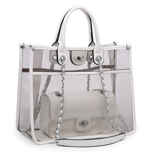 Large Clear Tote Bag Stadium Aroved Clear Purse Stadium Events -_- - Picture 1 of 8